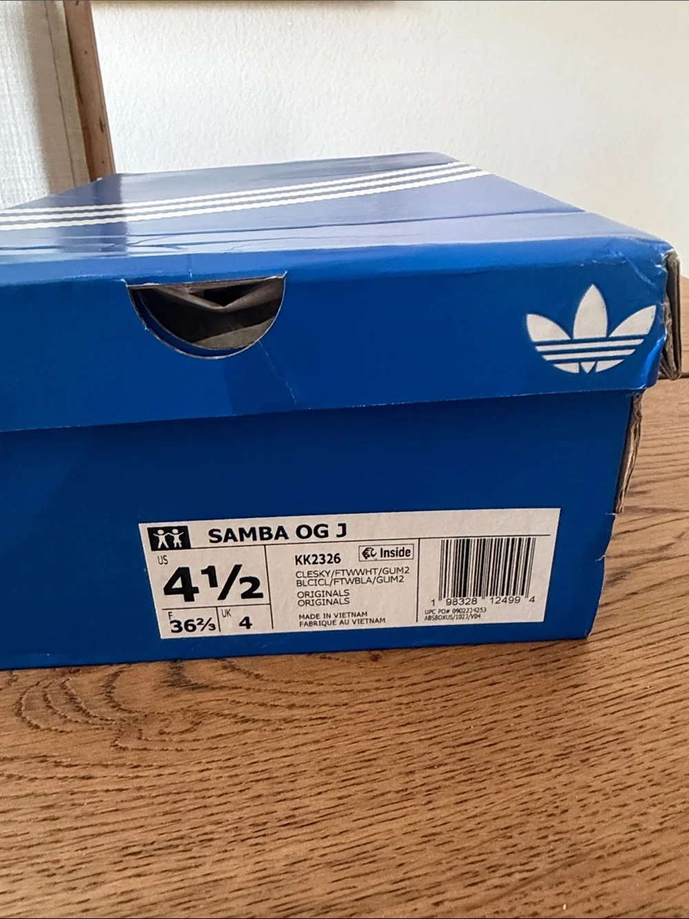 New Adidas Kids Samba OG Shoes in Light Blue